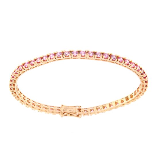 Bracciale Gazzola Donna Tennis in Oro rosa Zaffiro 4.48 Ct FC-BT104#..9DPORLU - FC-BT104#..9DPORLU